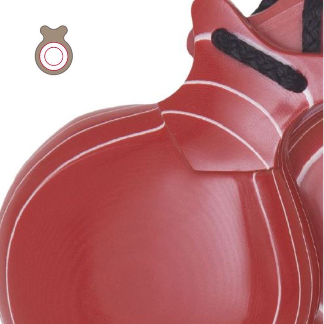 赤の縞模様カプリチョ プロ仕様カスタネット | Flamenco Spain